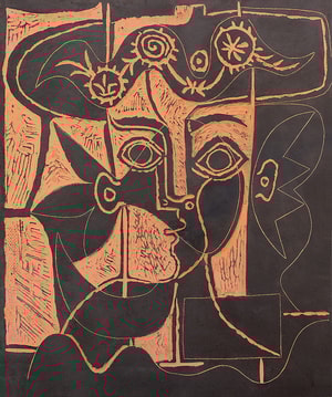 Pablo Picasso - Grande Tête De Femme Au Chapeau Orné