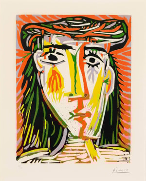 Pablo Picasso - Jacqueline au chapeau de paille