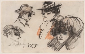 Pablo Picasso - Quatre têtes d’élégantes (Four Elegant Heads)