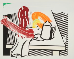 Roy Lichtenstein - Brushstroke Still Life With Coffee Pot (C. 308B)