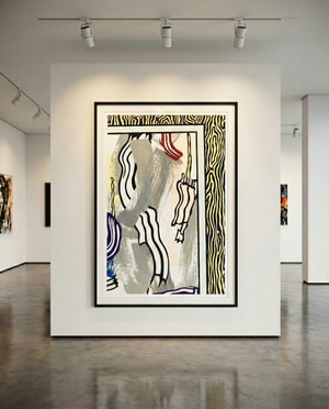 Roy Lichtenstein - Painting On Blue and Yellow Wall (C. 208)