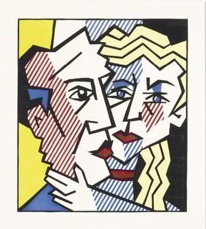 Roy Lichtenstein - The Couple (C. 175), from the Expressionist Woodcut Series
