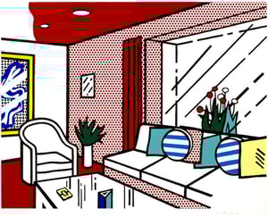 Roy Lichtenstein - The Living Room (C. 250), from Interiors