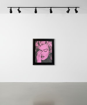 Russell Young - Marilyn Crying (California) Serrano Pink + Black