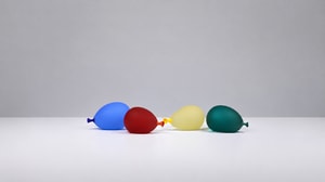 Dylan Martinez - Water Balloon Group 2 - Cool Breeze, Sunset Orange w/ droplets, Yellow, Forest Green