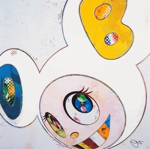 Takashi Murakami - And then (White: The Superflat Method Blue & Yellow ears)