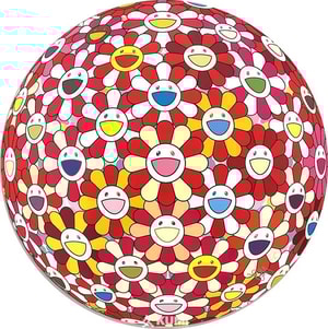 Takashi Murakami - Flowerball: Koi/Red crowned Crane Vermillion: From Japan with Love
