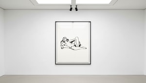 Tom Wesselmann - Monica Lying On Blanket Black