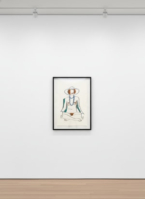 Tom Wesselmann - Monica Sitting Cross Legged With Beads