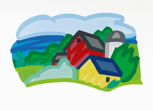 Tom Wesselmann - House and Barn In Distance