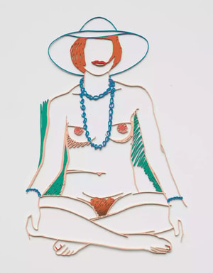 Tom Wesselmann - Monica Cross Legged With Beads
