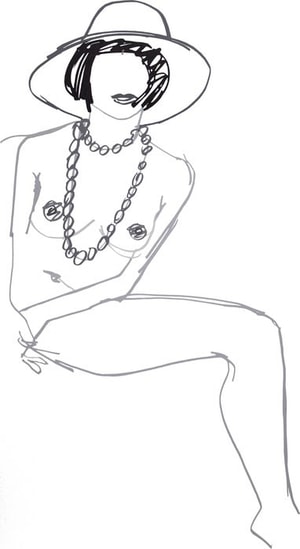 Tom Wesselmann - Partial Monica with Hat and Beads