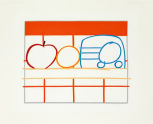 Tom Wesselmann - Still Life With Apple, Orange and Radio
