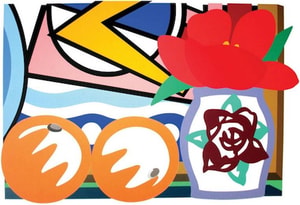 Tom Wesselmann - Still Life With Lichtenstein and Two Oranges