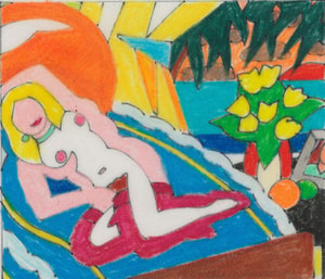 Tom Wesselmann - Study for Sunset Nude (Knees Up)