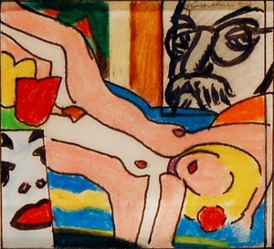 Tom Wesselmann - Study for Sunset Nude With Picasso Vase