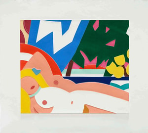 Tom Wesselmann - Sunset Nude with Yellow Tulips