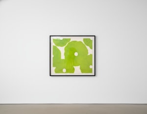 Donald Sultan - Six Poppies (green)