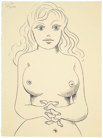 George Condo - Young Girl In The Wild, 2018