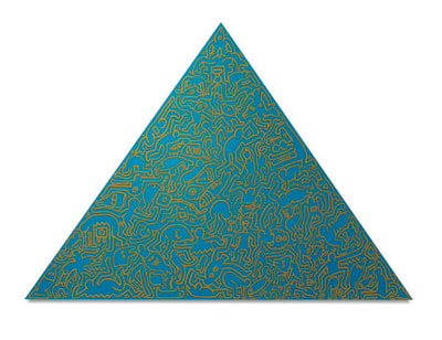 Keith Haring - Pyramid Teal, 1989