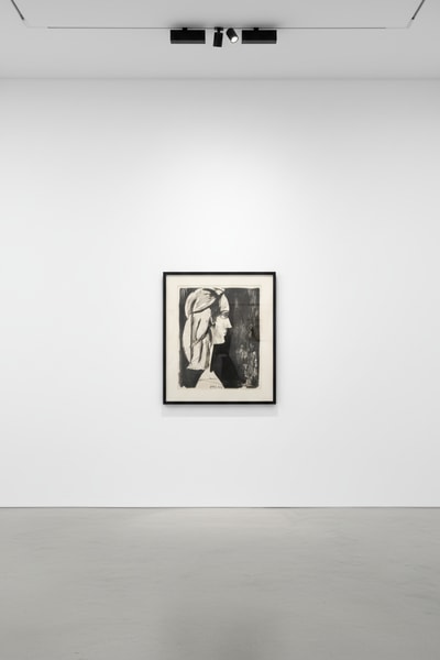 Pablo Picasso - Profil au fond noir, 1947