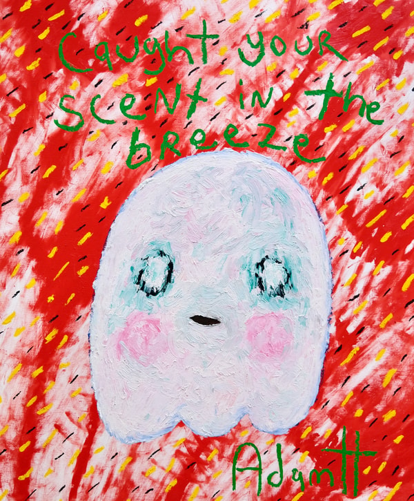 Adam Handler - Caught Your Scent Ghost, 2021, Oil stick on canvas