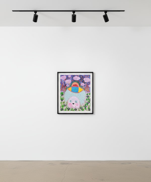 Adam Handler - Ghost Abduction during stranger nights, 2023, Oil stick, acrylic and pencil on canvas