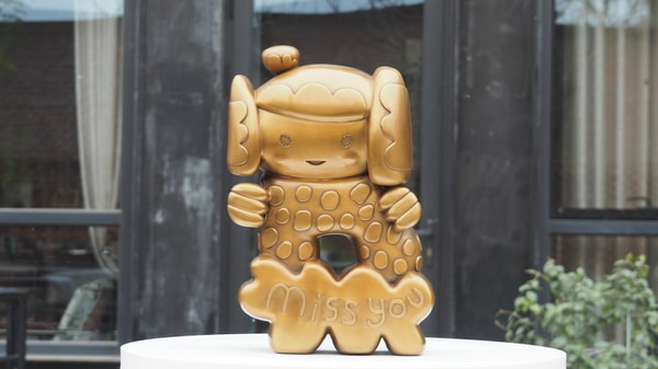 Adam Handler - Miss You Toki Girl Sculpture, 2025, Bronze hand-cast sculpture