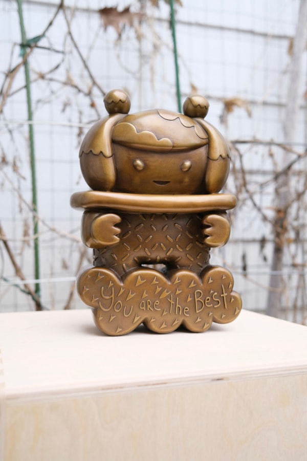 Adam Handler - You Are The Best Toki Girl Sculpture, 2025, Bronze hand-cast sculpture