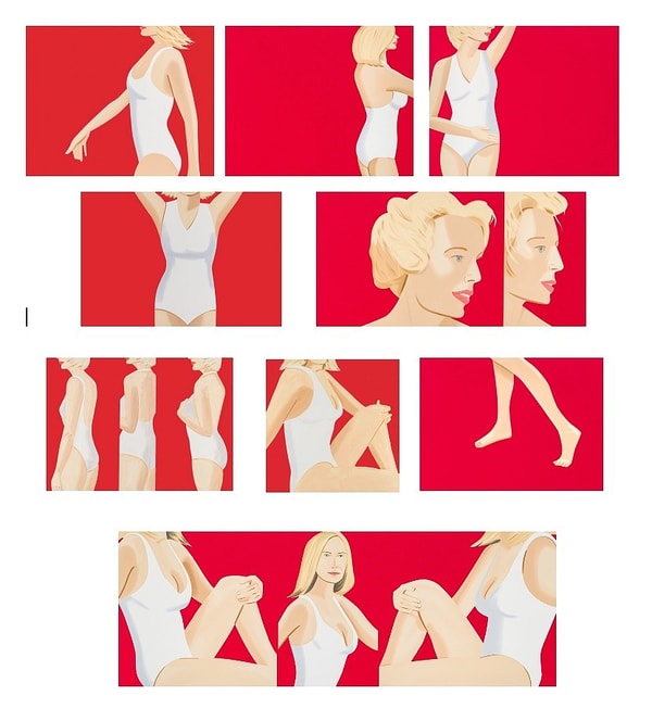 Alex Katz - Coca Cola Girl 1 - 9, 2019, 20-color silkscreen on Saunders Waterford High White HP 425 gsm fine art paper