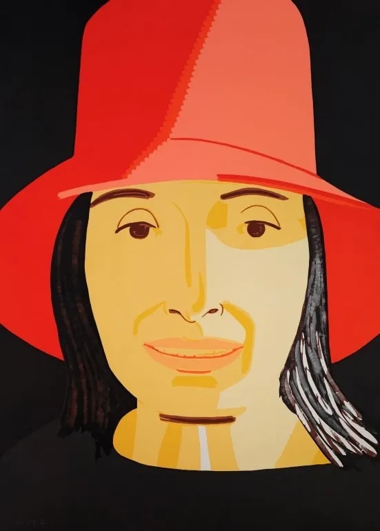 Alex Katz - Red Hat (Ada), 2015, Woodcut