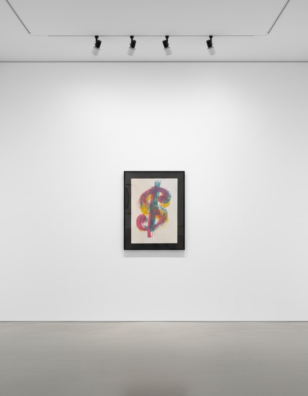 Andy Warhol - $ (1) F.S. IIIA.28, 1981, Lithograph on silk handkerchief