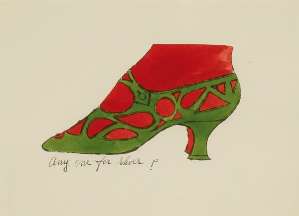 Andy Warhol - Any One For Shoes ? F.S. IV 73B, from A La Recherche Du Shoe Perdu, ca . 1955, Offset lithograph