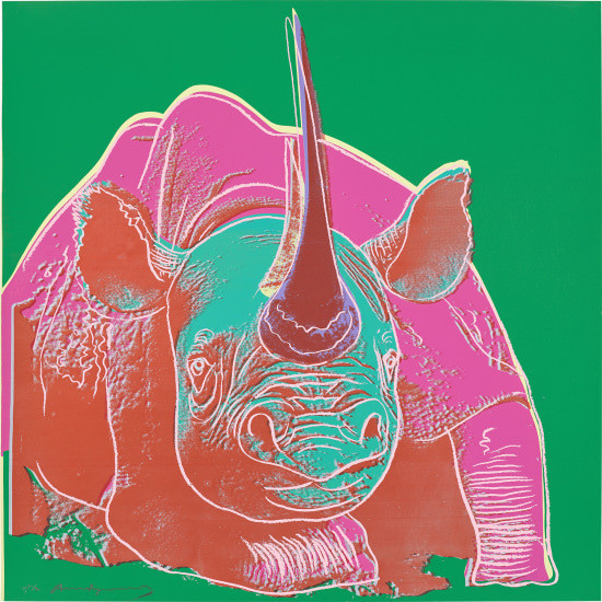 Andy Warhol - Black Rhinoceros, from Endangered Species (F.S. 301), 1983