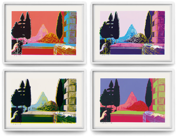 Andy Warhol - Details of Renaissance Paintings (Leonardo da Vinci, the Annunciation, 1472) Complete Set (F.S. II 320-323),...