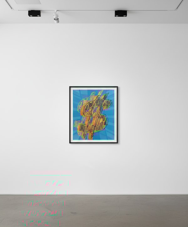 Andy Warhol - Dollar Sign F.S. II 280 Blue and Orange, 1982, Screen print on Lenox Museum Board