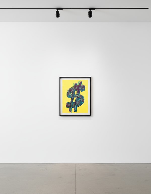Andy Warhol - Dollar Sign F.S. II 280 Yellow and Purple, 1982, Screen print on Lenox Museum Board