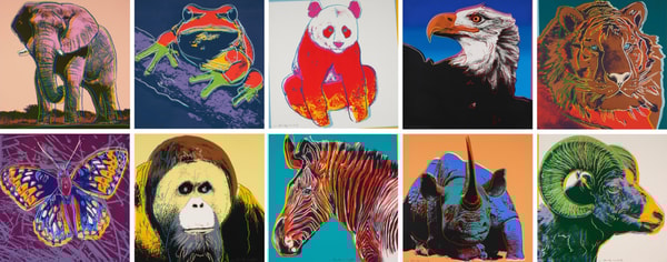 Andy Warhol - Endangered Species F.S. II 293-302, 1983, The complete set of ten screen prints on Lenox Museum Board