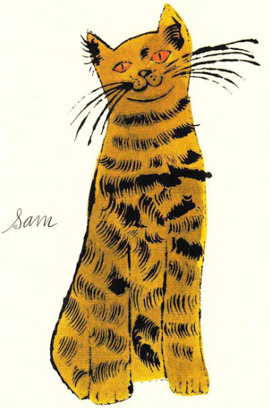 Andy Warhol - F.S. IV 54A, from 25 Cats Named Sam, ca . 1954, Offset lithograph