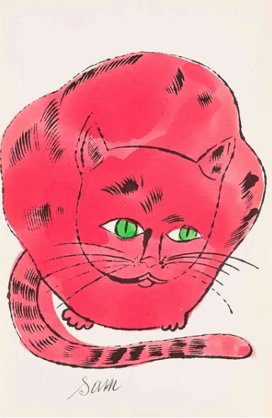 Andy Warhol - F.S. IV 59A, From 25 Cats Named Sam, ca . 1954, Offset lithograph