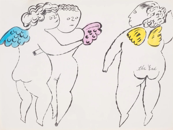 Andy Warhol - F.S. IV105A In The Bottom Of My Garden, 1956, Offset color lithograph heightened with watercolor