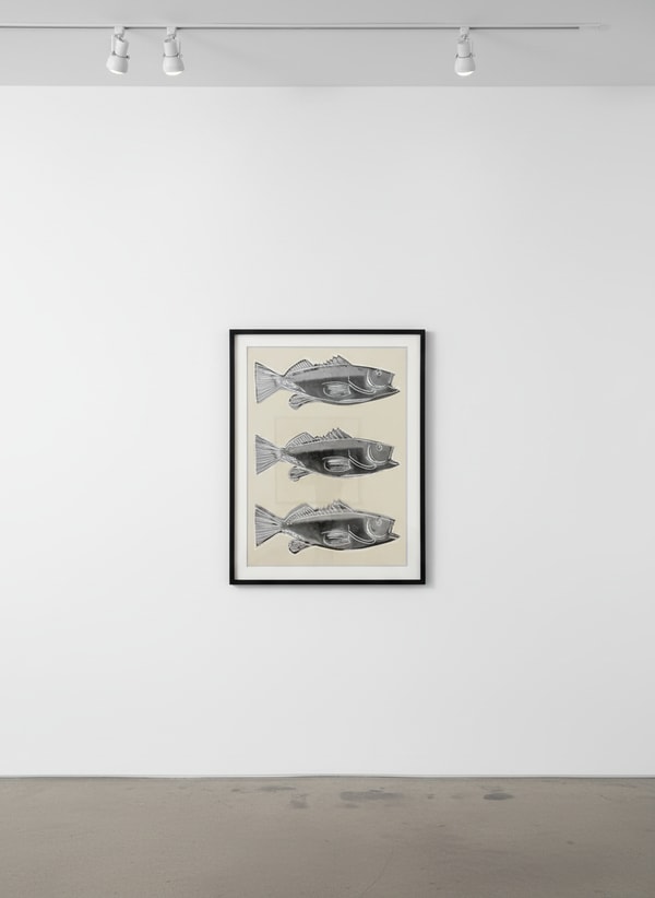 Andy Warhol - Fish F.S. IIIA 39, 1983, Screen Print on Wallpaper