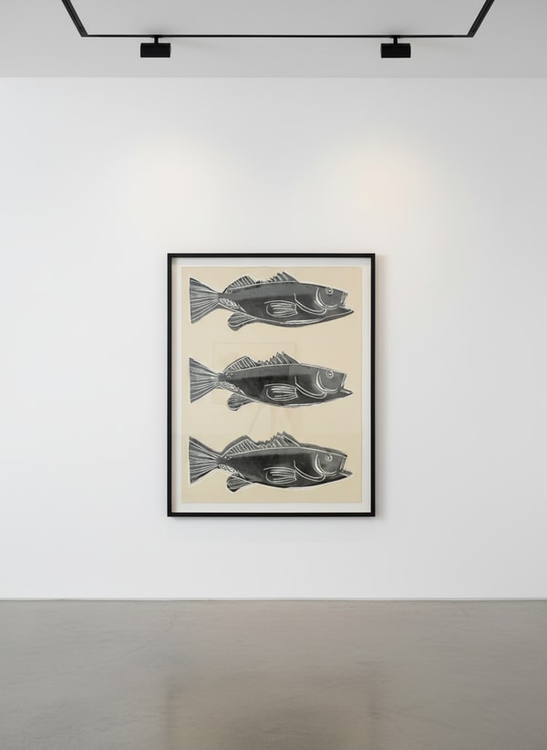 Andy Warhol - Fish III.A 39, 1983, Screen print on wallpaper