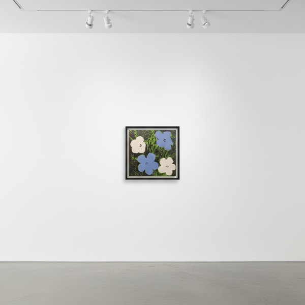 Andy Warhol - Flowers White & Blue, 1965, Synthetic polymer and silkscreen ink on canvas