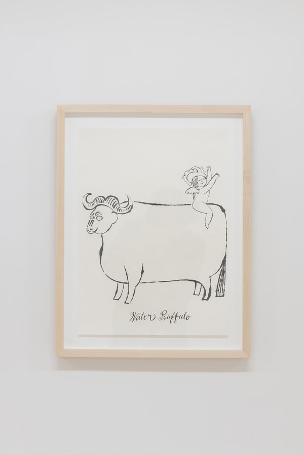 Andy Warhol - From The Wonderful World of Fleming-Joffe, Water Buffalo, 1960, Photo lithographed illustration with leather...