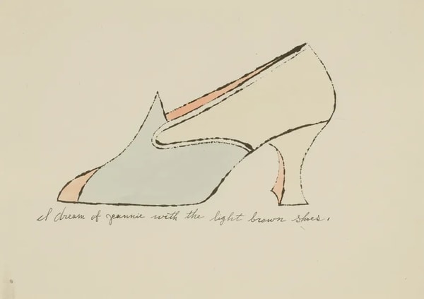 Andy Warhol - I Dream Of Jeannie F.S. IV 78A, from A La Recherche Du Shoe Perdu, 1955, Offset lithographs on paper with ha...