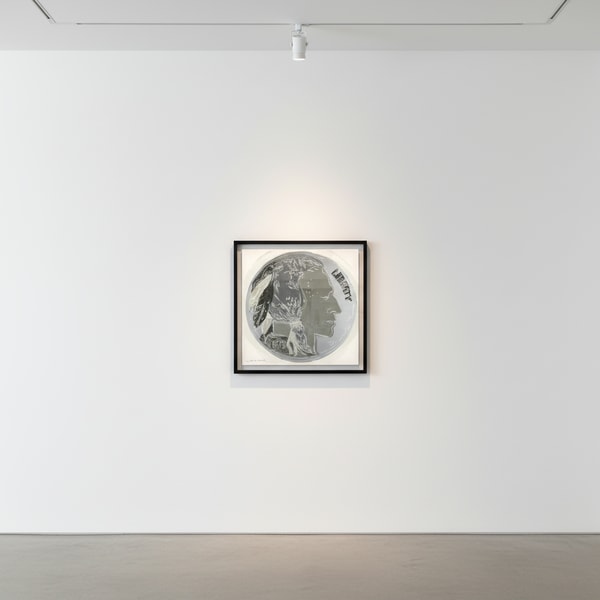 Andy Warhol - Indian Head Nickel F.S.II 385, from Cowboys and Indians, 1986, Screen print on Lenox Museum Board