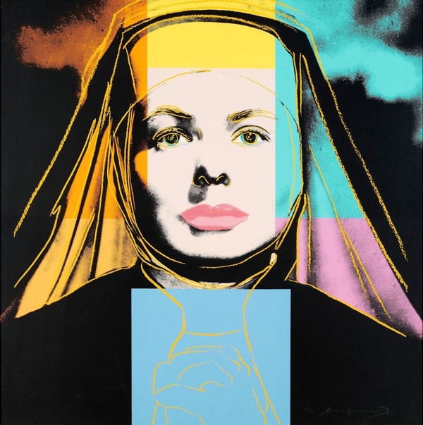 Andy Warhol - Ingrid Bergman The Nun F.S. II 314, 1983, Screen print on Lenox Museum Board