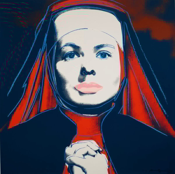 Andy Warhol - Ingrid Bergman The Nun Trial Proof TP 3/30, 1983, Screen print on Lenox Museum Board
