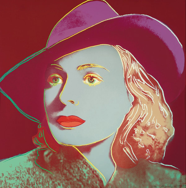 Andy Warhol - Ingrid Bergman With Hat Trial Proof 12/30, 1983, Screen print on Lenox Museum Board